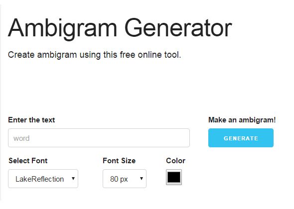 best ambigram generator